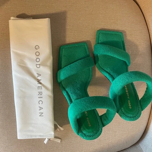 Good American Terry Slip on High Heels Sandals. New. Size 6 - Picture 11 of 16